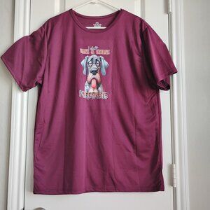 Handmade Funny Dog T-Shirt Unisex "I DON'T RISE & SHINE, I CAFFEINATE"  2XL